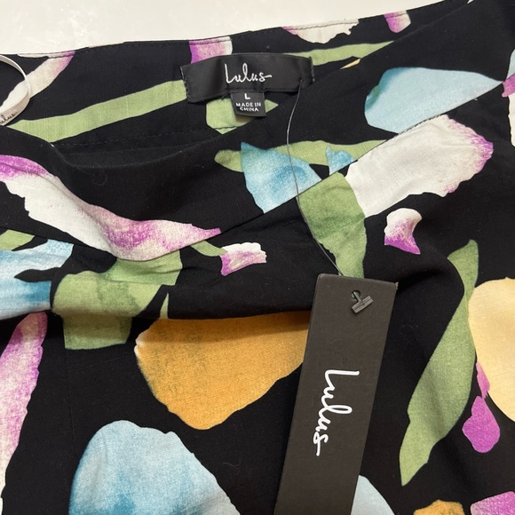 Lulus Black Floral Super Bloom Midi Skirt Large - Picture 6 of 8